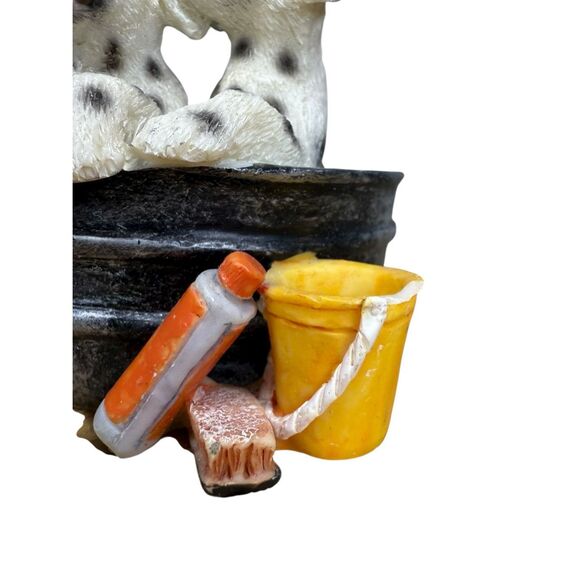 Vintage Dalmatian Puppies in Tub Collectible Figurine Resin 3” - Picture 3 of 8